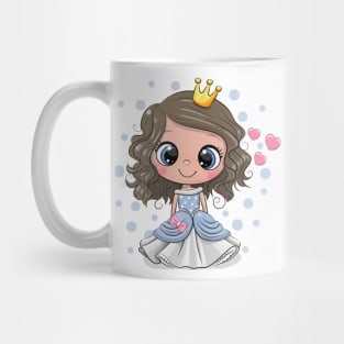 Cute Princess in a blue dress Mug